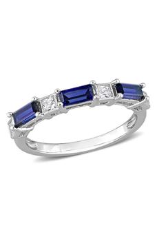 商品DELMAR | Sterling Silver Lab Created Sapphire Ring,商家Nordstrom Rack,价格¥453图片