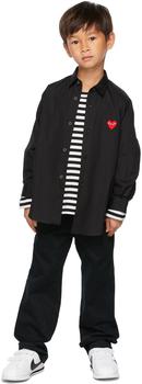 Comme des Garcons | Kids Black Patch Long Sleeve Shirt商品图片,独家减免邮费