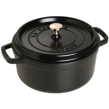 商品Staub | Staub Round Cocotte - Black - 24cm,商家The Hut,价格¥1377图片