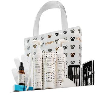 商品Body Care Gift Set, White Rose Hand Creams Kit, Home Spa Self Care with Tote Bag, 20 Piece图片