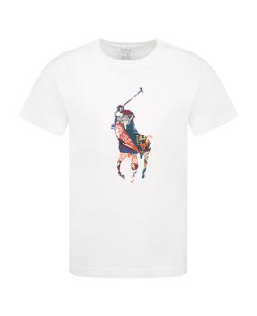 推荐White T-shirt For Boy With Pony Logo商品