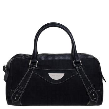 推荐Givenchy Black Monogram Canvas and Leather Zip Satchel商品