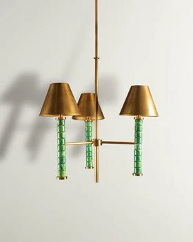 Port 68 | Jade Garden 26" 3-Light Pendant Chandelier,商家Neiman Marcus,价格¥9753