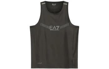 Emporio Armani | [预售3天]阿玛尼 EA7 SS23 数字风格印花透气无袖背心 男款 深灰绿色,商家AMRAP,价格¥577