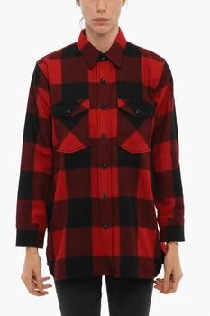 Woolrich | Woolrich Buffalo Checked Wool Blend Overshirt with Double Breast Pock,商家stork,价格¥967