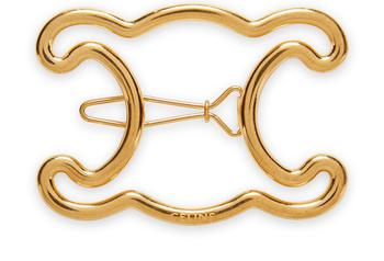Celine | Triomphe frame金色饰面黄铜发夹商品图片,