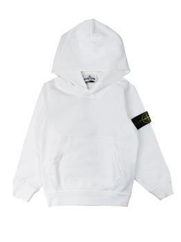 更多stone island, Stone Island | White Cotton Logo Embroidered Hoodie商品图片 8.8折