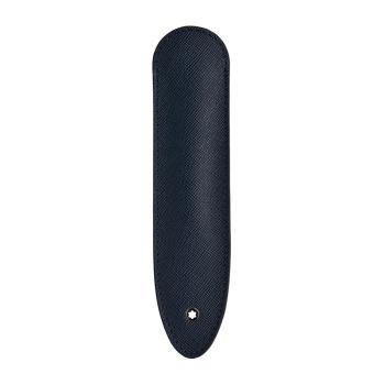 商品MontBlanc | MONT BLANC 男士海军蓝色小牛皮笔袋 118701,商家Beyond Chinalux,价格¥651图片