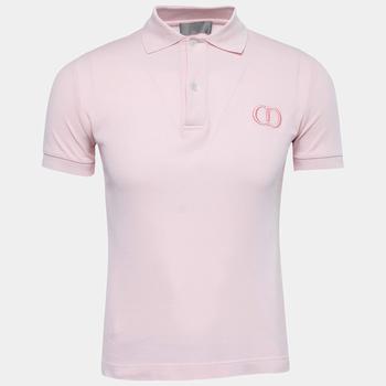 推荐Dior Homme Pink Logo-Embroidered Cotton Pique Polo T-Shirt XXS商品