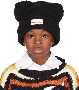 Charles Jeffrey Loverboy, Charles Jeffrey Loverboy | SSENSE Exclusive Kids Black Chunky Ears Beanie商品图片 3折