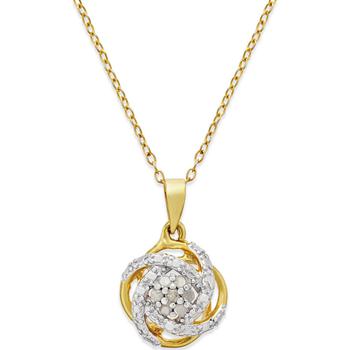 商品爱心结钻石项链 (钻石总重1/10克拉),商家Macy's,价格¥257图片