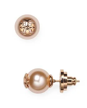 Tory Burch | 珍珠logo耳钉,商家Bloomingdale's,价格¥438