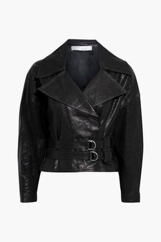 商品Isba cropped textured-leather biker jacket,商家THE OUTNET US,价格¥4926图片