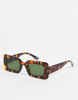 ASOS | ASOS DESIGN chunky mid square sunglasses in milky tort商品图片,3.5折