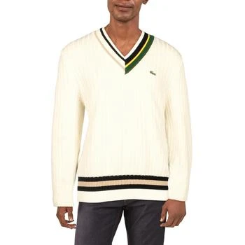 Lacoste | Lacoste Mens Cotton Contrast Trim Pullover Sweater 4.6折