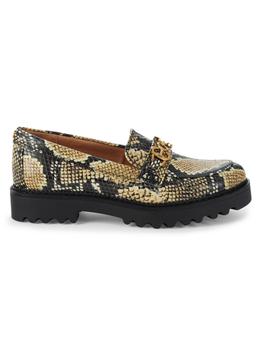 sam edelman乐福鞋真假, Sam Edelman | Deana Snakeskin-Print Bit Loafers商品图片 6.3折