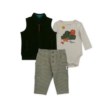 商品Mac & Moon | Baby Boys Cotton Bodysuit, Vest and Pants, 3 Piece Set,商家Macy's,价格¥287图片