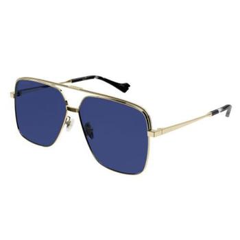 Gucci | Blue Aviator Mens Sunglasses GG1099SA 002 61商品图片,4.9折