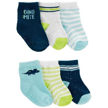Carter's | Baby Boys 6-Pack Dinosaur Booties商品图片,6折