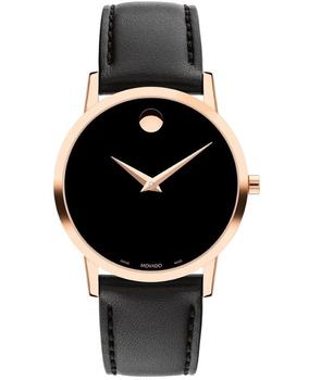 推荐Movado Museum Classic Black Dial Leather Strap Women's Watch 0607585商品
