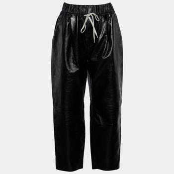 推荐Givenchy Black Leather Drawstring Waist Cropped Trousers M商品