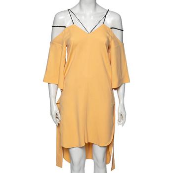 ROLAND MOURET, [二手商品] ROLAND MOURET | Roland Mouret Pale Orange Crepe Contrast Trim Conway Short Dress M商品图片 5.9折, 满1件减$100, 满减