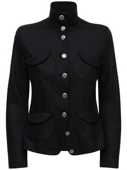 Giorgio Armani | Wool Blend Jersey Fitted Jacket商品图片,6折