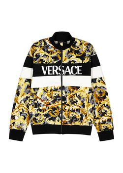 推荐Baroque-print panelled cotton track jacket (8-14 years)商品