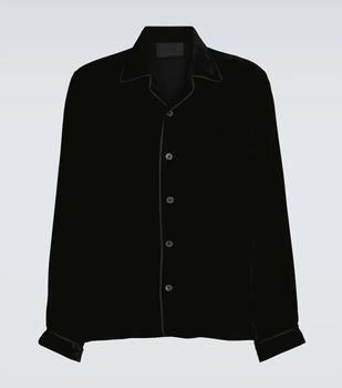 Prada | Long-sleeved velvet shirt商品图片,