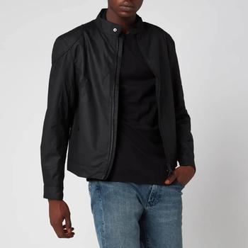 推荐Barbour International Men's Stove Wax Jacket - Black商品