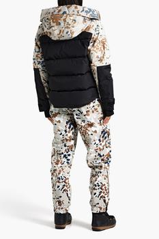 推荐Quilted camouflage-print hooded down ski jacket商品