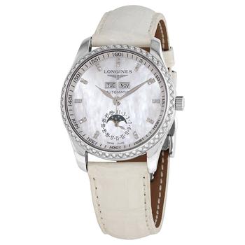 手表浪琴真假, Longines | Masters Collection Automatic Diamond White Mother of Pearl Dial Mens Watch L25030873商品图片 7.4折