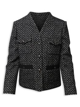 maje外套, Maje | Maje Tweed Jacket In Black Cotton商品图片 