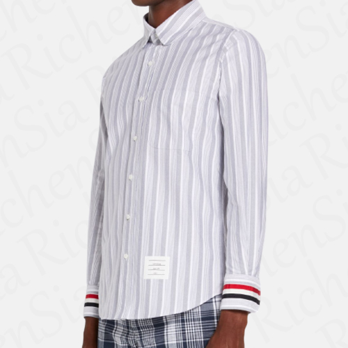 thom browne衬衫新款, Thom Browne | THOM BROWNE 男士条纹衬衫 MWL317A-07854-415商品图片 独家减免邮费