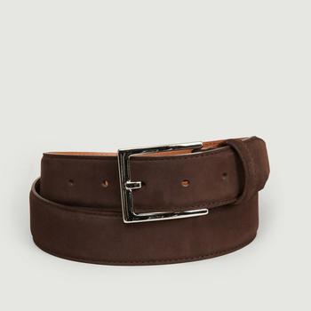 推荐Nubuck leather belt 35 mm brown Maison Boinet商品