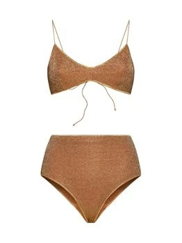 Oséree Lurex High-Rise Bikini Set