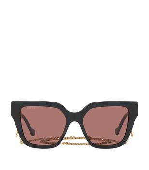 推荐Rectangle Sunglasses with Chain商品