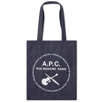product A.P.C. Guitar Logo Denim Tote Bag image
