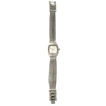 商品Women's Square Face Silver-Tone Chain Bracelet Watch 38mm图片