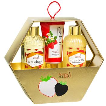 商品Strawberry Gift Set Gold Hexagon Box图片