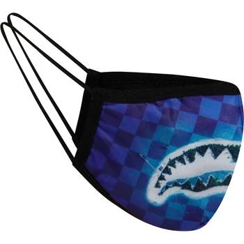 SprayGround | Shark island logo face mask in blue,商家BAMBINIFASHION,价格¥254