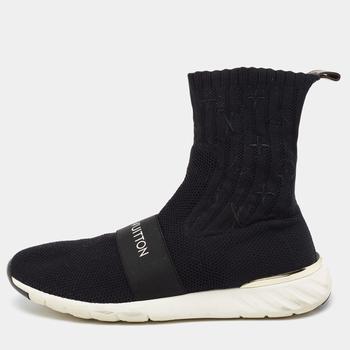 lv高帮鞋, [二手商品] Louis Vuitton | Louis Vuitton Black Stretch Fabric Aftergame Sock High Top Sneakers Size 41商品图片 满1件减$100, 满减