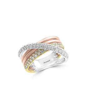 crossover, Bloomingdale's | Diamond Crossover Ring in 14K White, Yellow & Rose Gold, 0.80 ct. t.w. - 100% Exclusive商品图片 2.7折