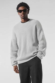 Alo | Domain Rib Knit Crew Sweater - Bluestone,商家Alo yoga,价格¥1330