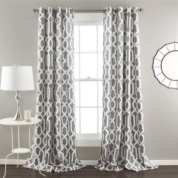 Lush Decor | Edward Trellis Light Filtering Window Curtain Panel Set,商家Premium Outlets,价格¥273