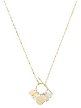 celine项链图片, Celine | Composition Necklace in Brass Bi-Galva with Gold and Rhodium Finish商品图片 