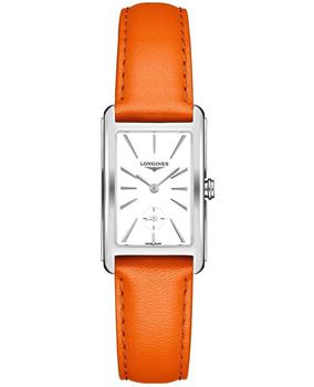 推荐Longines DolceVita White Dial Orange Leather Strap Women's Watch L5.512.4.11.8商品