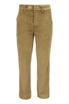 万年龟推荐, DONDUP | DONDUP MELI - Loose fit trousers in thousand-striped velvet商品图片 4.8折