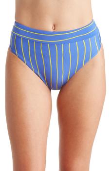 推荐Suzy Q Blue Stripe High Waist Reversible Bikini Bottoms商品