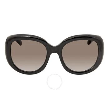 Salvatore Ferragamo Gradient Smoke Oval Ladies Sunglasses SF727S 001 53